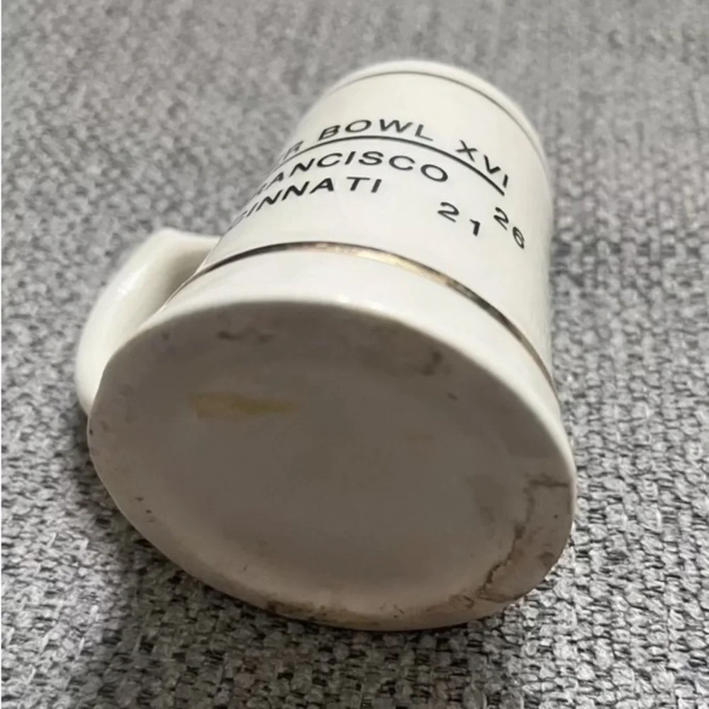SF 49ers Super Bowl XVI Vintage Cermanic Stein Mini Mug/Shot Glass USED - Picture 2 of 4